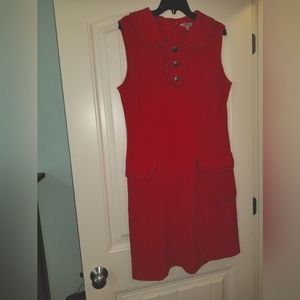 Red retro vibe knit dress